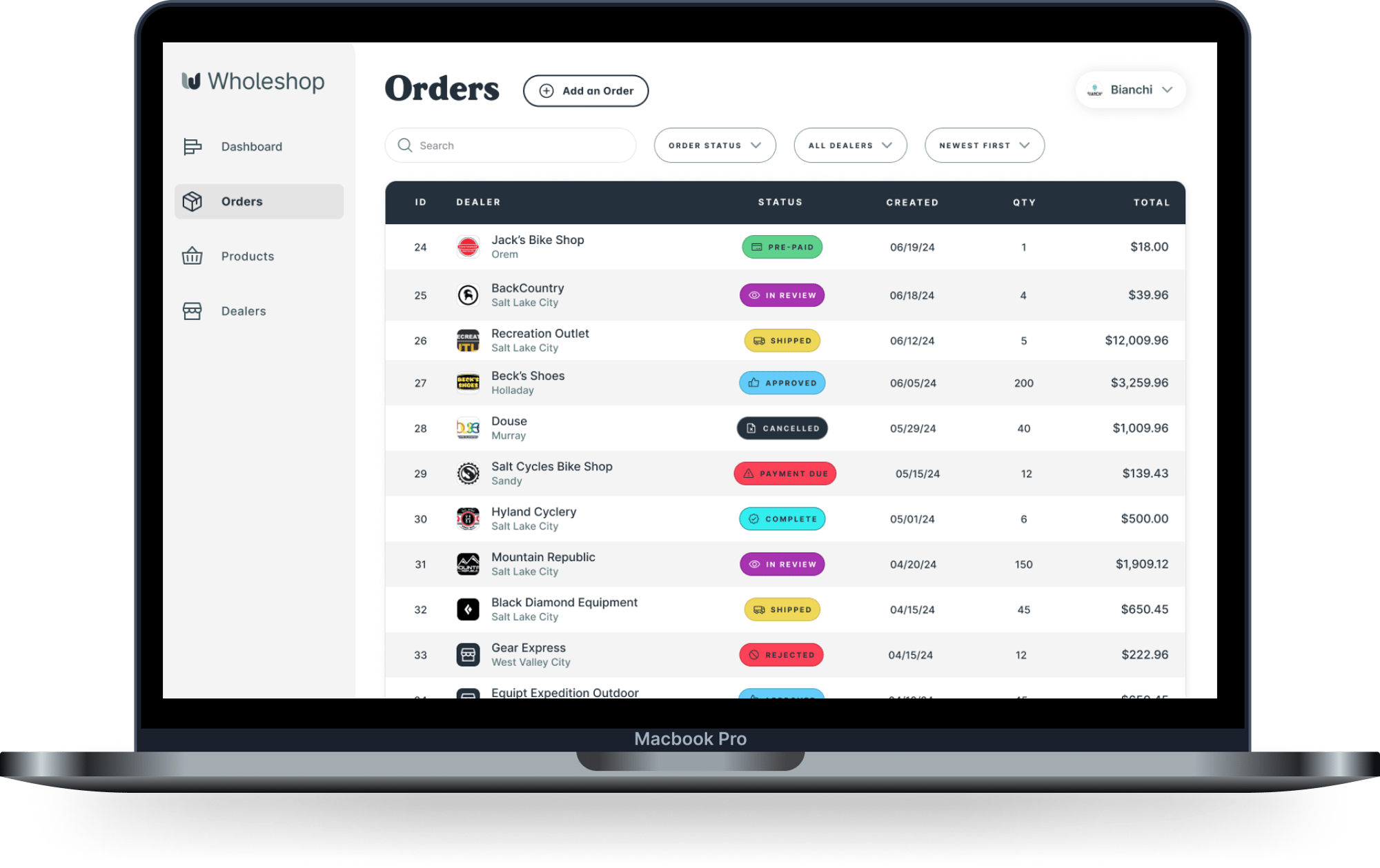 Wholeshop Orders_Macbook Pro Wholeshop Orders_Macbook Pro